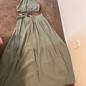 SHEIN Sage Green Two-Piece Set